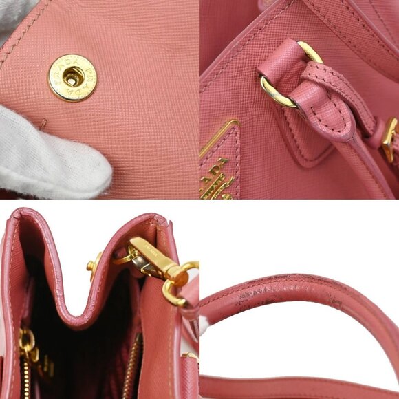 PRADA MILANO Logo 2Way Shoulder Hand Bag Saffiano Leather Pink GHW Italy 29KB269 - Picture 14 of 16